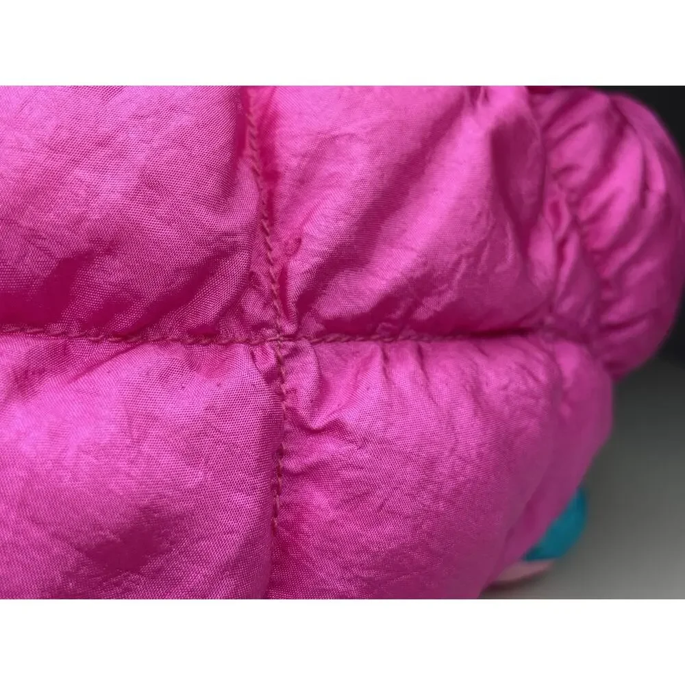 Vintage 1991 Commonwealth Hot Puffs Pink Pig Parachute Plush 10” Puffalump Neon